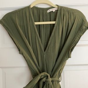 Xirena khaki green short dress